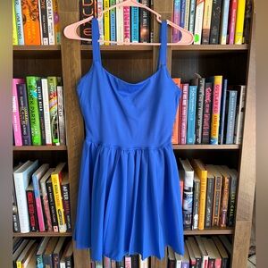 Vibrant Blue Sleeveless Workout Dress